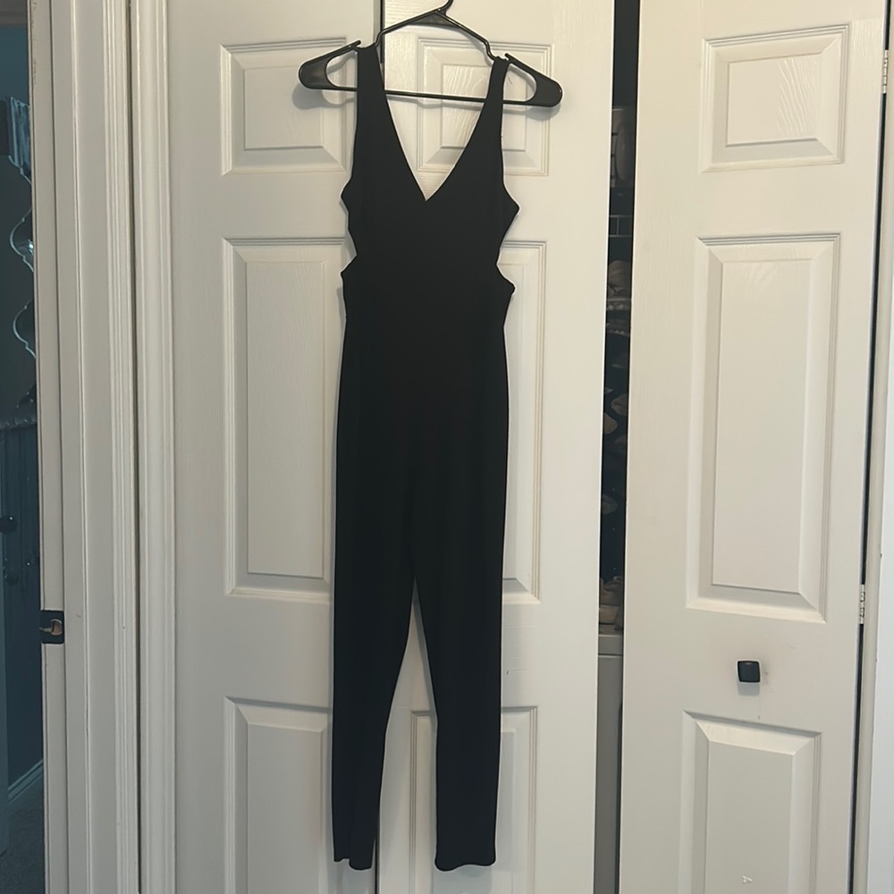 black jumpsuit
